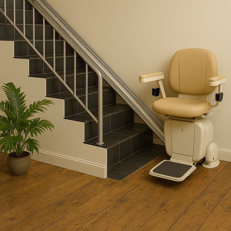 Installation monte-escalier droit