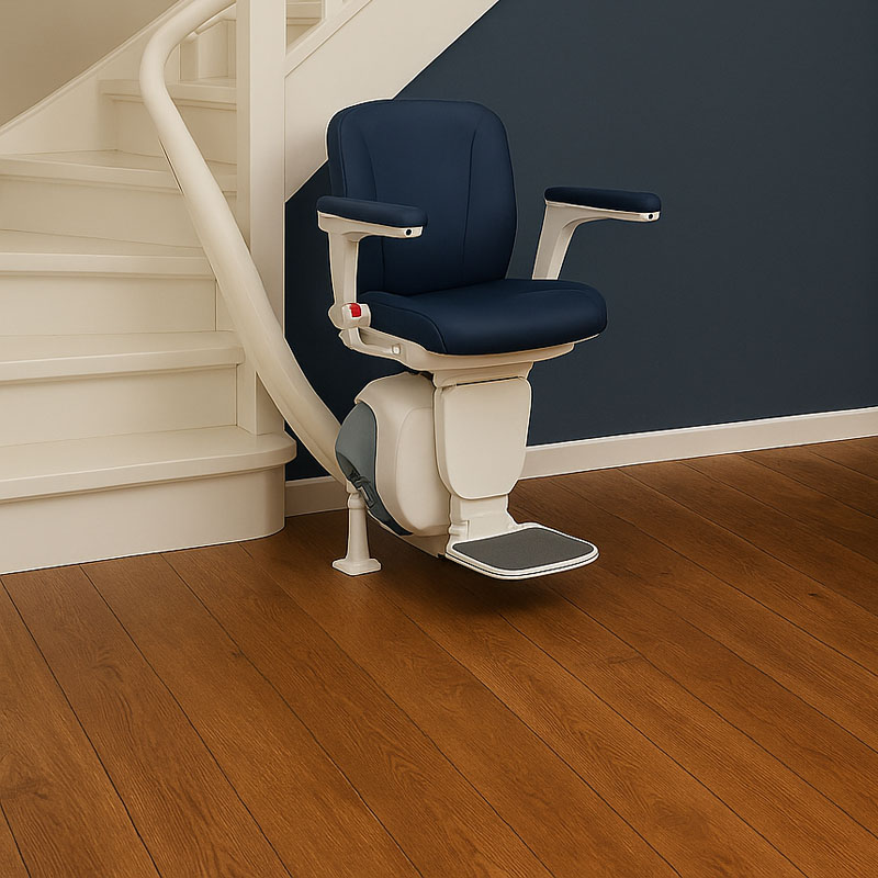 Monte-escalier avec virage